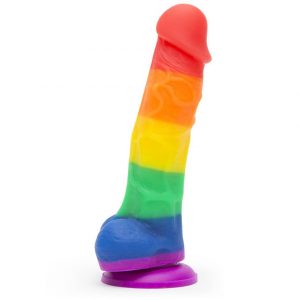 Realistic Suction Cup Rainbow Dildo 