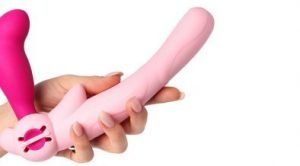 Lovehoney Double Delight Adjustable Pink Vibrating Strapless Dildo